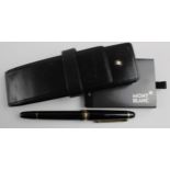 Montblanc Pix black fountain pen (serial no. KZ2057687), contained in a leather Montblanc case