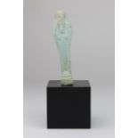 Egyptian circa 2500 BC ushbati figurine on stand, 170 mm