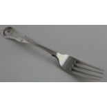 Perth - Scottish Provincial silver, King's pattern dessert fork c 1810 by John Sid - very unusual