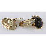 Boxed pair of 9ct gents cufflinks, weight 4.3g