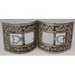 Buckles. Pair of white metal attractive Georgian shoe buckles