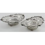 Pair of silver bon-bon dishes, hallmarked GCP London 1904; weighs 4oz approx