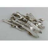 Collection of Victorian silver to include eleven silver tea spoons each hallmarked London 1887 by