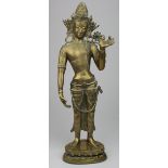Brass Indian deity figure, height