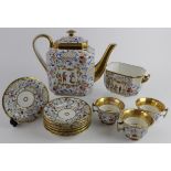 Continental part tea set, circa late 19th to early 20th Century, comprising teapot, sugar bowl (