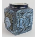 Troika marmalade pot, signed to base 'Troika Cornwall SK', height 90mm approx.