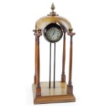 J. L. Vickery. A mystery clock by J. L. Vickery, Regent Street, enamel dial with Roman numerals,