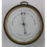 Holosteric Barometer by F. M. Moore (Dublin & Belfast), white enamel dial, diameter 12.2cm