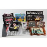 Beatles - Elvis Memorabilia. Corgi 05404 and 05405 Yellow Submarines - boxed near Mint, four plaques