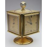 Imhof four-sided desk compendium, comprising clock, thermometer, Barometer & Hygrometer, height, (