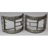 Buckles. Pair of white metal and paste Georgian shoe buckles. Very attractive design