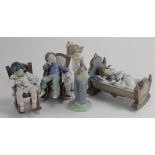 Lladro. Four Lladro figurines, depicting children, tallest 18cm approx., 100% of the proceeds from