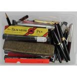 Pens. A collection of over forty fountain pens, pencils etc., including Parker, Blackbird, Sheaffer,