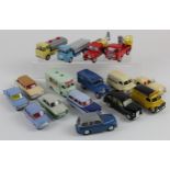 Corgi Toys. A collection of sixteen unboxed Corgi toys, including E.R.F. Model 44G & 64G, Smiths