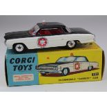 Corgi Toys, no. 237 'Oldsmobile Sheriff Car' (Glidamatic), contained in original box, small piece of