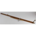 Dring & Fage boxwood and brass cooper's head rod, length 44 inch approx. (not extended), together