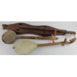 Three musical instruments, including a dulcimer and two others (sold as seen)