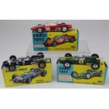 Corgi Toys. A group of three boxed Glidamatic Corgi toys, comprising Ferrari Fomula I Grand Prix