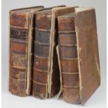 Three volumes of the Magna Britannia, circa 1727, including folding engraved maps by Robert