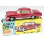 Corgi Toys, no. 230 'Mercedes Benz 220 SE Coupe' (Glidamatic), contained in original box, small