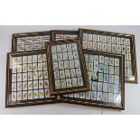 Framed sets of original cigarette cards (not stuck) double glass. Players Motor Cars A Series 1936