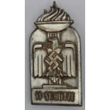 German SS Schutze Badge, numbered '911', maker marked 'RZM M4/24'.