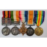 Group mounted as worn - QSA with bars RoK/Pa/Dri/Tra, and KSA with bars SA01/SA02, both medals