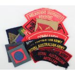 Australian Cloth Formation Signs & Shoulder Titles Badges WW2 and later all in good condition. (