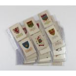 British American Tobacco, Arms of the British Empire, blue back (silk) full set in pages, mixed