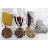 German WW1 Kaiser Centennial medal with Cross of Honour with Swords and Kyffhauser bund medal with