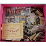 Large box containing a mixture of loose cigarette & trade cards, including Liebig, sets, part sets &