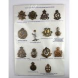 Badges: British Army WW1, WW2 & later Corps Cap badge selection. All cap badges are genuine. All are