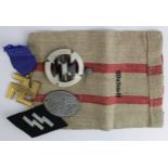 German Nazi medal, badges, ID Tag, Stick Pin, etc (6)