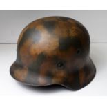 German WW2 steel helmet complete with liner, camo finish, GVF