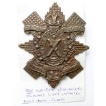 Badge a The Glasgow Highlanders Kings Crown Glengary badge 5th HLI GVF