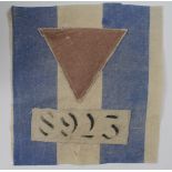 German Jewish concentration camp inmates number and patch.