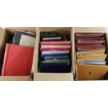 Large qty of material in boxes, World and GB material. Inc approx 130 Presentation Packs in album,