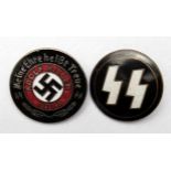 German SS Lapel badges two different types
