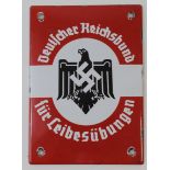 German Reichsbund small door plaque