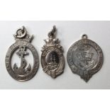 Royal Naval Voluntary Reserve, 3x silver medals - 2 marked "Clyde Division, R.N.V.R. 1906/1907" on