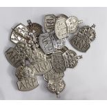 ARP silver hallmarked badges (x12) one a/f