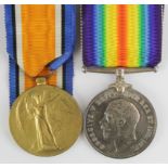 BWM & Victory Medal to 20471 Pte H W Thomas Rifle Brigade. (2)