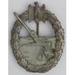 German Nazi Coastal Artillery War Badge, no makers mark