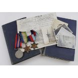 WW2 RN group of medals with certificate of service photos naval seaman’s books etc to JX306627