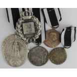 German WW1 style medals and badge, all cast copies (5)