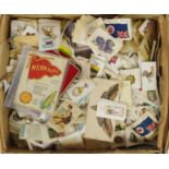 Silks, large box containing miscellaneous accumulation of various silk issue, mixed condition but