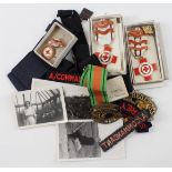 WW2 Red Cross Nurses medals photos, badges etc., to M E Helligar 38th Surrey Red Cross.
