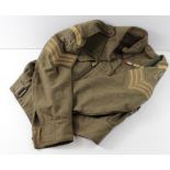 WW2 Essex Home Guard battle dress blouse with home guard tittles ESX 56 dive patches WW1 medal bar.