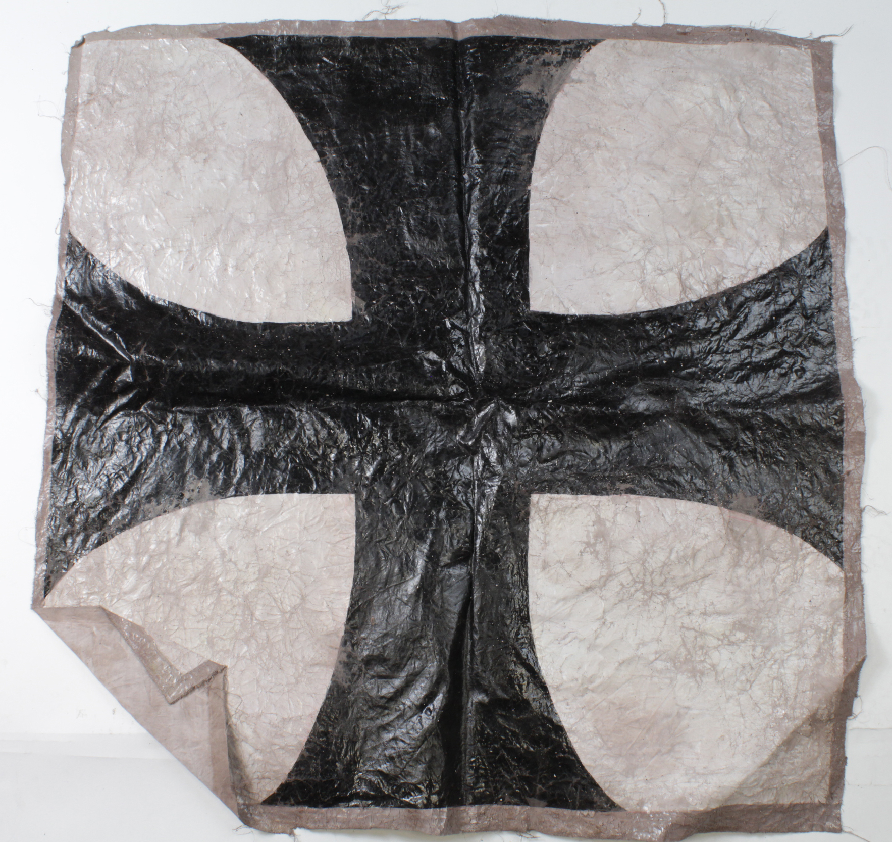 Imperial German an Iron Cross Motif believed cut from a crashed WW1 aeroplane, most impressive