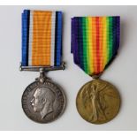 BWM & Victory Medal to 260242 Gnr P Scales RA. (2)